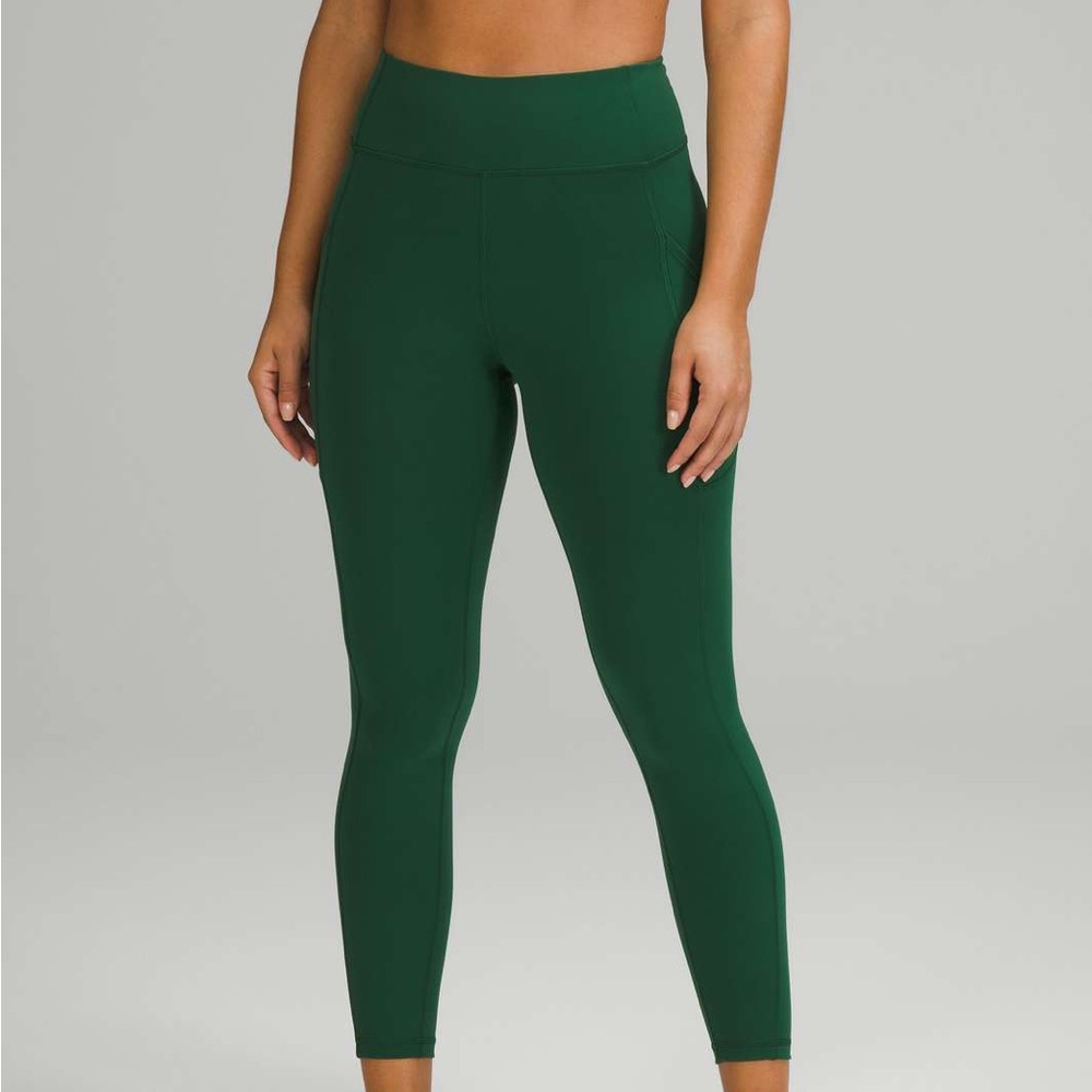 Lululemon Invigorate High-Rise Leggings in Everglade Green Inseam 25”
